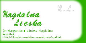 magdolna licska business card